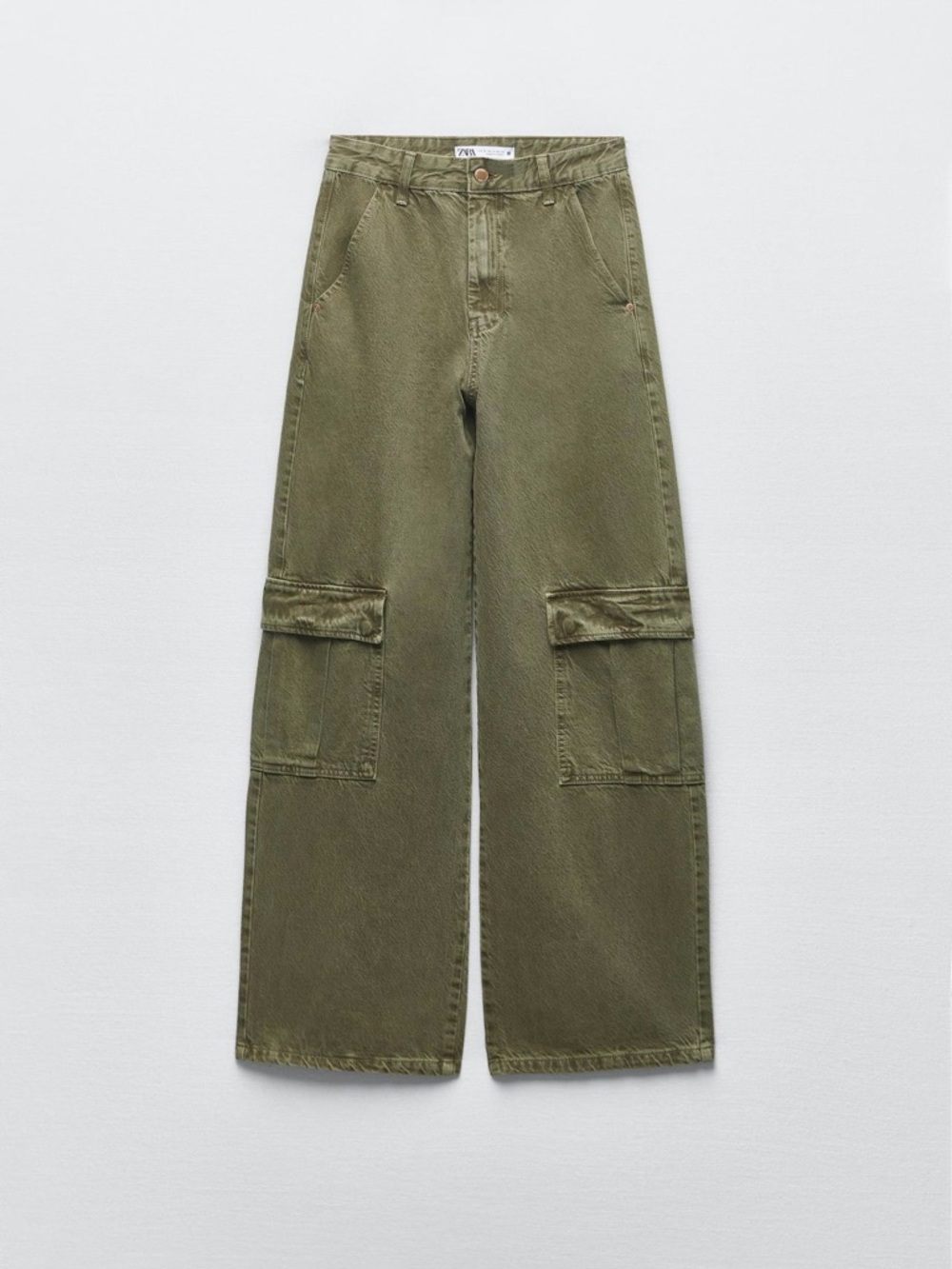 Zara High Waisted Cargo Jeans